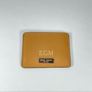 Henri Bendel card case camel